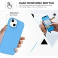 thumbnail image 6 of Compatible with iPhone 14 Case, Liquid Silicone Gel Rubber Bumper Microfiber Lining Hard Back Shockproof Protective Phone Cover for iPhone 14 6.1",Cyan Blue, 6 of 16