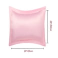 thumbnail image 2 of PiccoCasa Luxury Satin Pillowcases Set of 2, European(26"x 26") Peach, 2 of 7