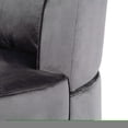 thumbnail image 6 of Waytrim Velvet Swivel Barrel Chair with Pillow, Round Accent Sofa, Gray, 6 of 11