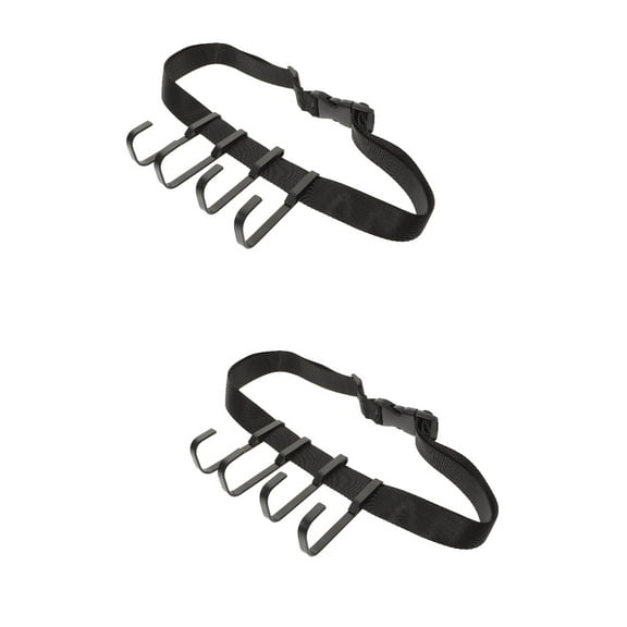 LIOOBO Hunting and Camping Multi Hook, Black, Strong Tree Stand Accessory, 2Sets