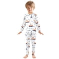 thumbnail image 3 of Blue Anchor Ship Pattern Cotton Pajamas 2 Piece Set Sleepwear Soft and Comfortable Homewear Nightwear, 3 of 7