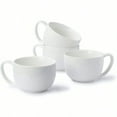 thumbnail image 7 of Porcelain 22oz Large Coffee Mugs Set of 4 Large Soup Mug with Handles Perfect for Coffee Tea Hot Chocolate Microwave Safe White, 7 of 7
