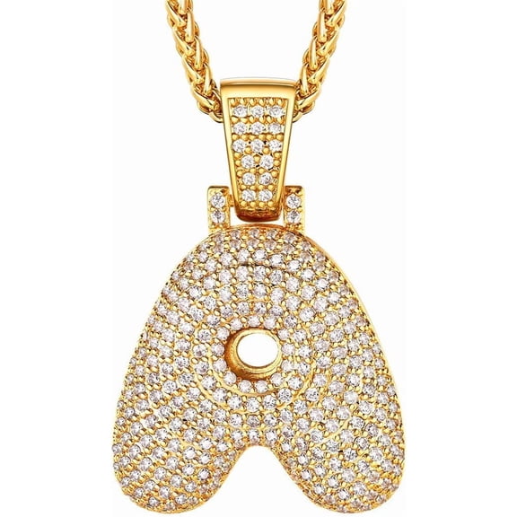 Pendant Mens Hip Hop Jewelry Platinum/18K Gold Plated Lab Diamond Letter Necklaces Custom Number Chain Intials Name Necklaces