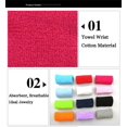 thumbnail image 3 of Pulseras deportivas de algodón Mcolics de 15 cm, color negro, 3 of 7