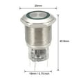 thumbnail image 3 of Latching Metal Push Button Switch 19mm Mounting Dia 1NO 1NC COM 24V Green LED Light with Socket Plug Wires 1pcs, 3 of 5