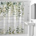 thumbnail image 3 of Shower Curtain for Bathroom Farmhouse Eucalyptus Retro Plank Waterproof Bath Curtains Shower Curtains with Hooks,Gradient Sage Green Leaf Bathroom Curtain Privacy Drapes for Bathtubs Toilet 36x72in, 3 of 9