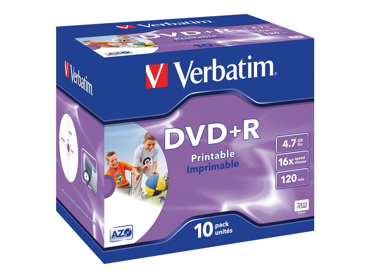 Verbatim DataLifePlus - 10 x DVD+R - 4.7 GB 16x - ink jet printable surface - jewel case