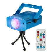 Lixada 9W Mini LED Water Wave Effect Stage Light with Controller RGBW Color Changing for Disco KTV Club Party