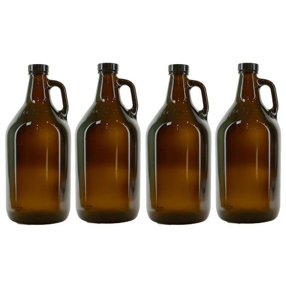True Fabrications 1/2 Gallon Amber Beer Growler - Reusable - Has UV Protectio...