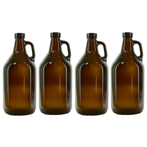 True Fabrications 1/2 Gallon Amber Beer Growler Reusable Has UV
