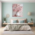 thumbnail image 4 of Teal Orange Abstract Flower Canvas Wall Art,Modern Floral Prints for Living Room Bedroom Bathroom Home Decor,Framed Ready to Hang-12"L x 8"W, 4 of 10