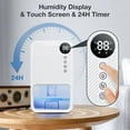 thumbnail image 2 of Electric Dehumidifiers for Home 37 OZ Capacity Quiet Dehumidifier for Room with Auto Shut Off 7 Colors LED Light 24H Timer Portable Dehumidifier for Bathroom / Bedroom / Basement / RV, 2 of 8