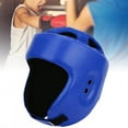 thumbnail image 4 of Boxing Helmet PU, Head Guard Sanda Kickboxing Leather Adjustable Training DefenseBlack Large Size, 4 of 8