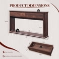 thumbnail image 2 of Aitjunz 63" Console Table with 2 Drawers and Storage Shelf, Waterfall Wood Grain Entryway Table with Curved Edges, Long Sofa Table for Living Room, Hallway and Foyer, 2 of 6