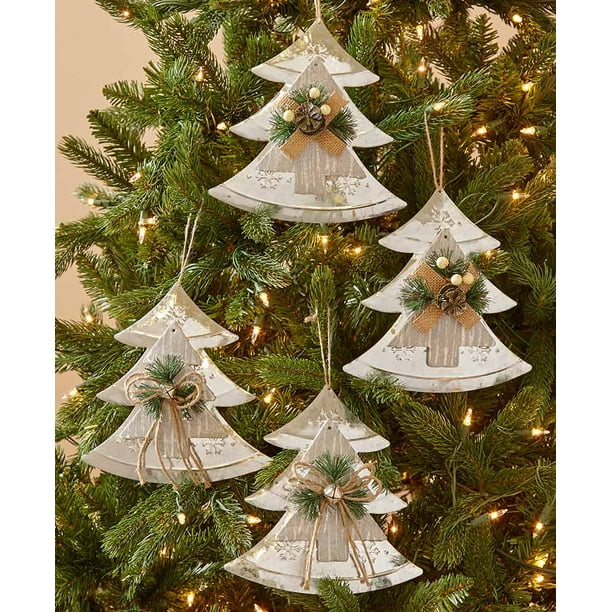 The Lakeside Collection Set Of 4 Farmhouse Country Christmas Oversized Tree Ornaments Walmart Com Walmart Com