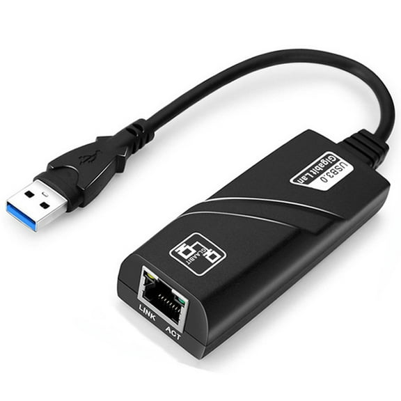 Wired 10/100/1000Mbps USB 3.0 to Gigabit Ethernet Adapter USB-A to RJ45 Network Card (10/100/1000) Mbps for Windows 10 PC