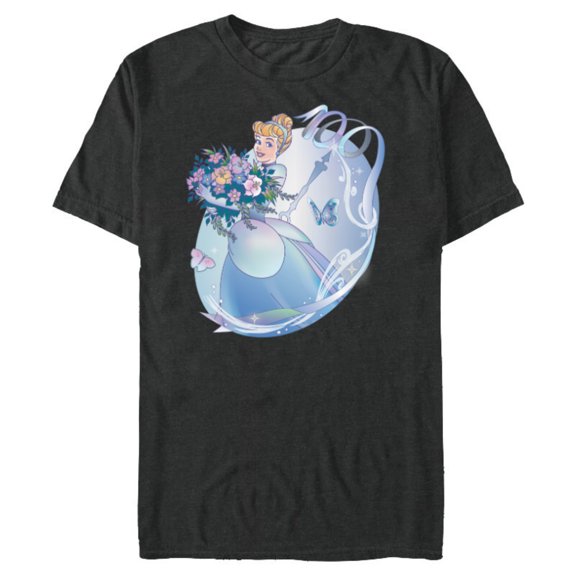 Disney 100 Platinum Princess Collection Cinderella D100 - Short Sleeve Blended T-Shirt for Adults - Customized-Dark Heather
