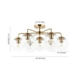 thumbnail image 3 of SAFAVIEH Camdyn 25 in. Antique 7-Light Brass Iron Mount Light with Clear Glass Shade, 3 of 13