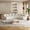 Beige, variant on Newest 4-Piece Curved Modular Sectional Sofa in Corduroy with 8 Pillows for Conversation Pit, Grey