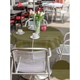 thumbnail image 5 of Outdoor Tablecloth with Umbrella Hole for Patio/Picnic/Party/Camping, Olive Green Striped Waterproof Table Cloth Round Cover Washable, Vintage Stripes Ombre (Dia 54"), 5 of 8