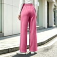 thumbnail image 4 of GERsome Women's Fleece Wide Leg Pants Drawstring Elastic Waist Lounge Sweatpants with Pockets Winter Casual Trousers Size 3XL, 4 of 6