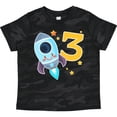 thumbnail image 3 of Inktastic Rocket Space Ship Happy Third Birthday Boys or Girls Toddler T-Shirt, 3 of 5