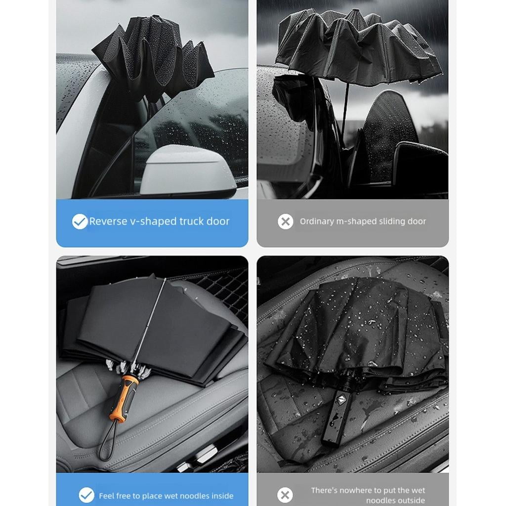 YIEMEEN Automatic Umbrella with Reverse Storage Dry Handling Wind Resistant Large Canopy