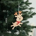 thumbnail image 5 of GCVIZUSO Christmas Decorations Indoor Clearance! Christmas Tree Hanging Ornaments,Christmas Tree Decorations Santa Claus Snowman Reindeer Wooden Pendant Home Decoration Pendant 9pcs, 5 of 6