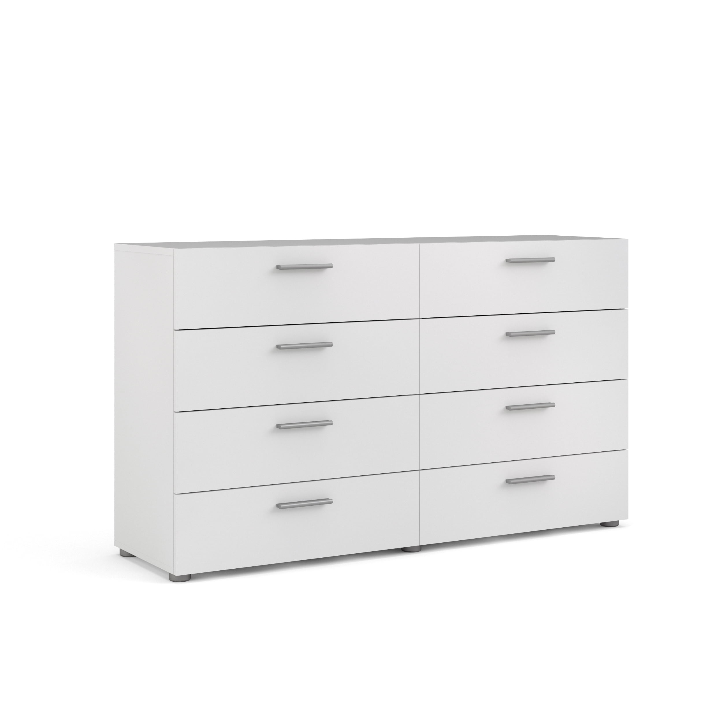 Tvilum Loft 8 Drawer Double Dresser for Adults, White