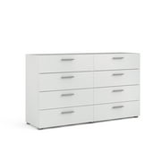 Tvilum Loft 8 Drawer Double Dresser for Adults, White