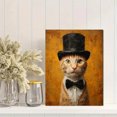 thumbnail image 2 of Top Hat Bow Tie Ginger Cat Oil Painting Canvas Print Home Cafe Hotel Decor, 2 of 8
