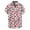 Pink, variant on qucoqpe Men's Valentine's Day T-Shirts Fashion Love Heart Printed Turndown Neck Short Sleeve Button Up Blouse Tops