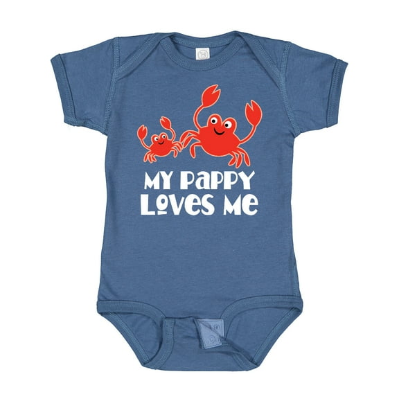 Inktastic My Pappy Loves Me Grandchild Beach Crab Boys Baby Bodysuit
