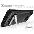 thumbnail image 2 of Case with Clip for Galaxy S9, Black Tri-Shield Rugged Hybrid Cover with Belt Hip/Holster Combo [with Magnetic Kickstand] and [Bonus Lanyard Wrist Strap] for Samsung Galaxy S9, SM-G960, 2 of 6