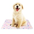 thumbnail image 2 of Warm Paw Bone Pattern Pet Dog Cat Mat Blanket Autumn Winter Bed Cushion (Light Pink 76x52cm), 2 of 11
