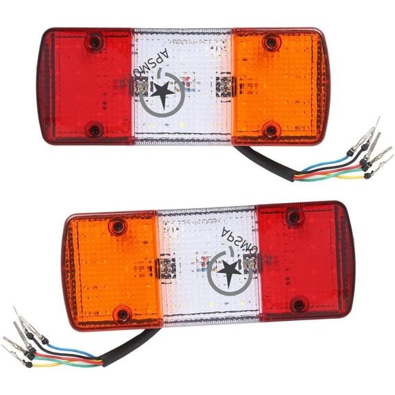 APSMOTIV 2-Pack Universal Tail Lights 24V LED Real Tail Lights Waterproof, Trailer Lights with Reverse Turn Signal Brake Trailer Light Truck, Boat Trailer Lights For UTV UTE RV Camper Pickup