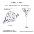 thumbnail image 5 of Rosec Jewels Certified Moissanite Solitaire Engagement Ring 2 Ct - Celtic Knot Ring - 7X9 mm Oval - D-VS1 Quality, 14K White Gold, US 12.00, 5 of 8