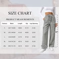 thumbnail image 3 of TEMOFON Womens Cargo Sweatpants Wide Leg Elastic Waisted Trousers Sweat Pants Joggers with Pockets Casual Workout Pants, 3 of 11
