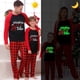 thumbnail image 1 of Pijama familiar a juego de Navidad, luminoso, brillante, con My Tube Red Plaids, conjunto de pijamas, 1 of 4