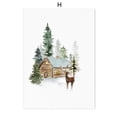 thumbnail image 1 of Carteles e impresiones de decoración navideña, arte de pared de invierno, pintura en lienzo, granja, bosque, ciervo, bosque, 1 of 4