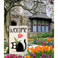thumbnail image 4 of Spring Cat Tulip Garden Flag 12x18 Vertical Double Sided Welcome Easter Farmhouse Holiday Outside Decorations Burlap Yard Flag BW767, 4 of 6