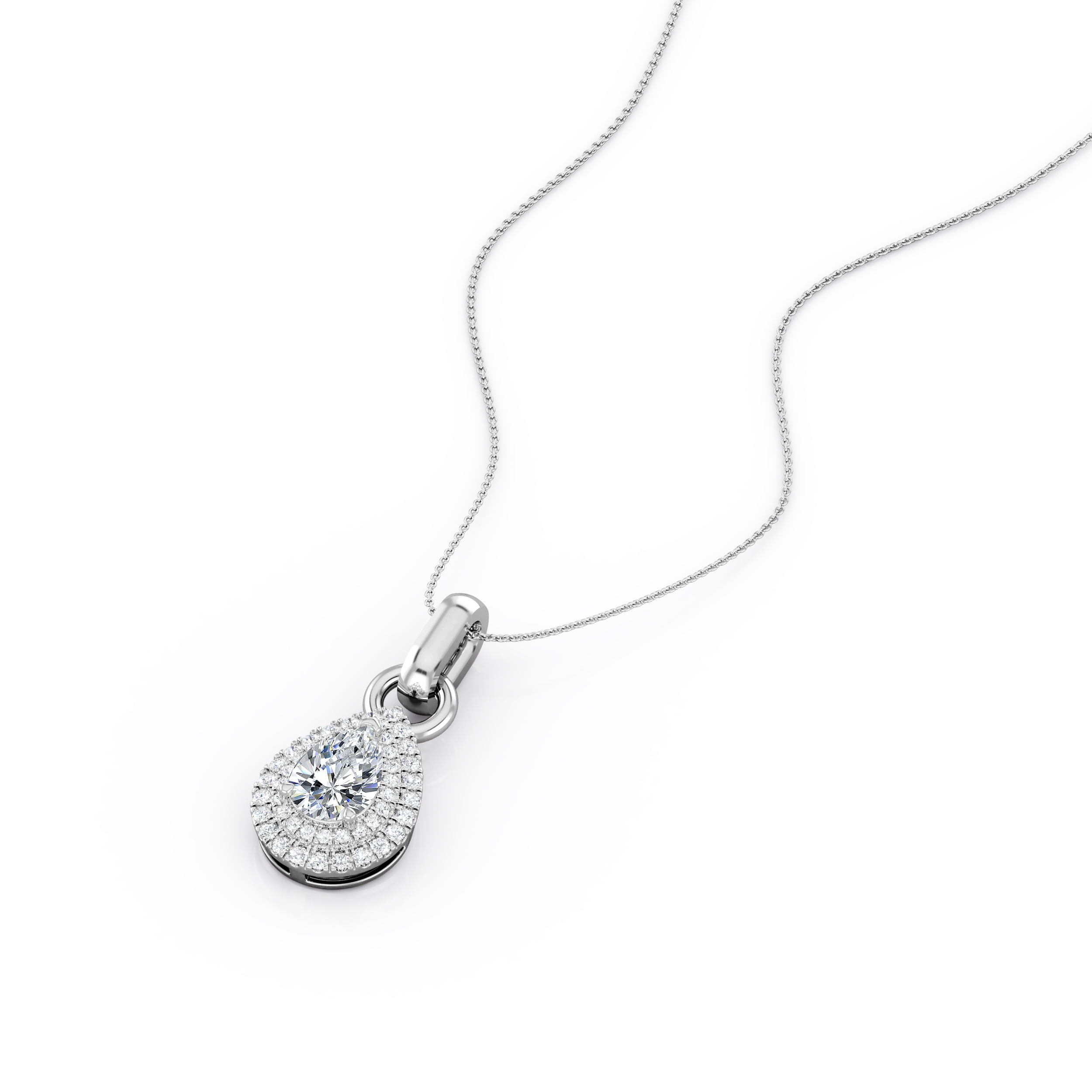 H. Samuel Sterling Silver Cubic Zirconia Fancy Pendant Necklace Boxed | eBay