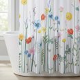 thumbnail image 3 of REGALWOVEN Watercolor Floral Shower Curtain, Waterproof Bathroom Curtain Sets with 12 Plastic Hooks Multicolor 71"W x 71"L, 3 of 5