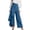 Dark Blue #041, variant on Wide Leg for Women Button Up High Waisted Flowy Baggy solid color Pants Side Split Slit Distressed Y2K Trendy