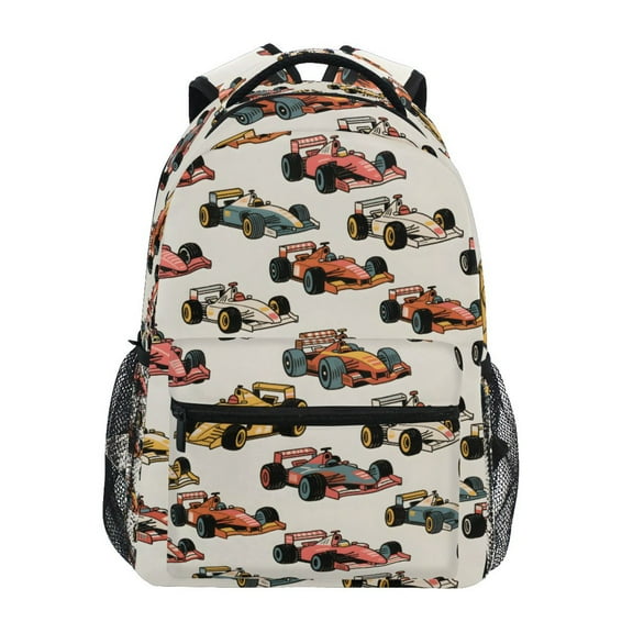 ALAZA Stylish Backpack Racing Cars Elementary Bookbag Personalized Laptop School Bags Travel Daypack