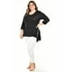thumbnail image 5 of Blusa asimetrica con detalles de encaje Roman Fashion /Tallas Extras, 274 (Negro) negro 38, 5 of 6