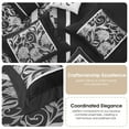 thumbnail image 6 of Lanco Black Sliver Comforter Set California King Size, 7 Piece Jacquard Floral Bedding Set, All Season, Ultra-Soft, Matching Pillows & Shams, Bed Skirt, 6 of 7