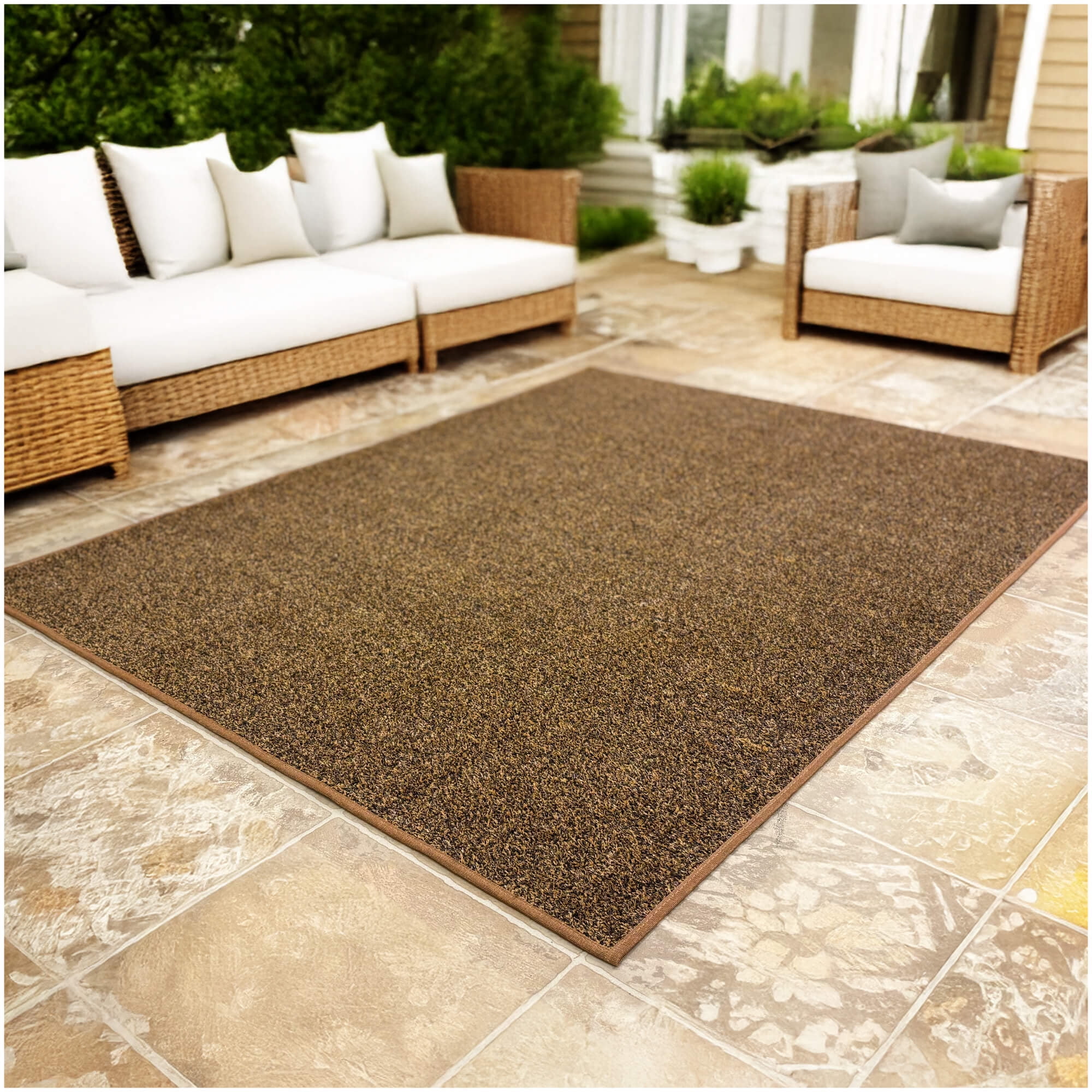 Koeckritz Rugs Turftime Indoor/Outdoor Artificial Turf Brown Area Rug, 12' x 16'