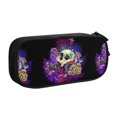 thumbnail image 2 of Vsdgher Mushrooms and Skull Print Large Capacity Pencil Case Pouch with Zipper, Portable Aesthetic Big Capacity Pencil Cases Pen Office Travel Stationery Bag, 2 of 8