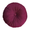 thumbnail image 2 of ChicYu Round Pillow Cushion Velvet Throw Pillow 14 Inch Stuffed Sofa Seat Pad Pleated Button Decor Living Room Bedroom Home Decor Cojin Redondo, 2 of 6